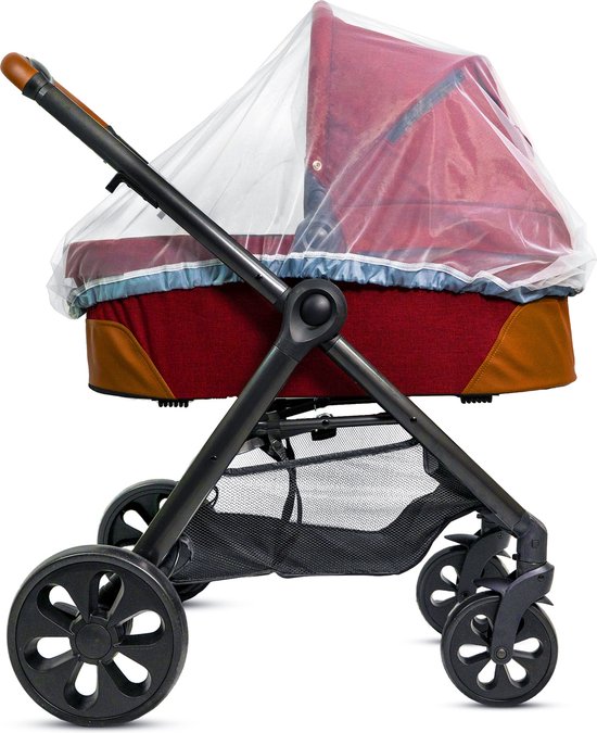 Baby Klamboe voor Kinderwagen, Buggy, Autostoel en Pack N Play - Met Nauwsluitend Elastiek en Trekkoord - 1000 Mesh en Cadeauverpakking van Merkloos