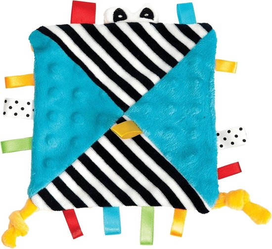 Baby knisperdoek - Knuffeldoek motoriedoek - Baby entertainment - Zachte textuur - 115 cm - Blauw
