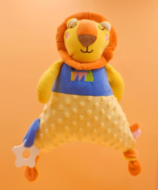 Baby Knuffel Deken - Handpop Speelgoed - Baby Ontwikkeling - Zintuiglijke Stimulatie - 24 x 32 cm - Multicolor