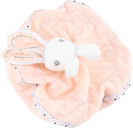 Baby Knuffeldeken - Speelgoed Handdoek - Baby Comfort - Zachte Fluweel Stof - 10 x 6 cm - Wit