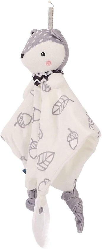 Baby Knuffeldeken - Veiligheidsdeken Gezelschap - Baby Slaapcomfort - Met Bijtknopen - 26 x 25 cm - Vos