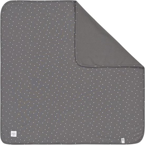 Baby knuffeldeken - Zachte baby deken - Knuffelen en spelen - GOTS gecertificeerd - 80 x 80 cm - Antraciet
