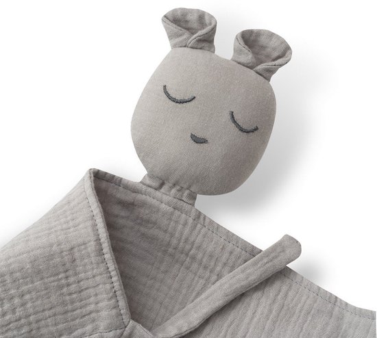 Baby Knuffeldoekje Mousseline Bamboe Katoen – Zacht Knuffeldoekje Baby – Ademend & Veilig – Perfect Kraamcadeau grijs van Merkloos