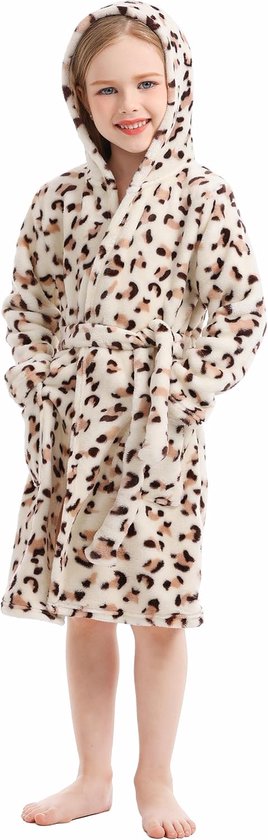 Baby koraal fleece met capuchon ochtendjas badjas jongens meisjes peuters pyjama's nachtkleding