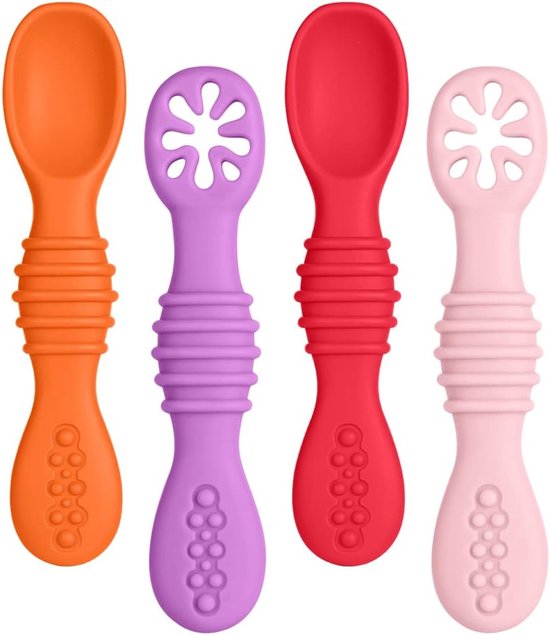 Baby Lepel - Training Lepels voor Kinderen - Teething - Eerste Fase - Aanbevolen door Voedingsdeskundigen (Kleur 2) van Merkloos