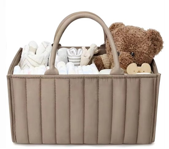 Baby Luier Opbergtas, Baby Luiertas, Geschikt Voor Pasgeboren Benodigdheden En Moeder - En Kindproducten Mode Opbergmand, Waterdicht En Draagbaar, Bruin van Merkloos