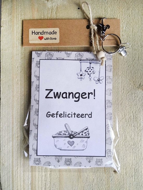 baby luierkado / kraamcadeau met de tekst 'zwanger! gefeliciteerd' ,in verwachting, geboorte op komst jongen of meisje, luierkado, babyshower, zwangerschap, bedeltje romper van DlobDlob