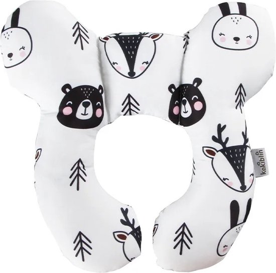 Baby Maxi Cosi Steun Kussen - Bos dieren - Neksteun voor Baby's - Steunkussen voor Reiswieg - MaxiCosi Steunkussen - Slaapkussen MaxiCosi - Neksteun voor Baby de Auto - Babystoel Nek Steun - Baby Slaapkussen - Autostoel Nekkussen / Nek Kussen van Dooky