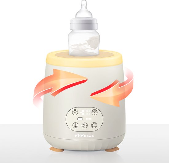 Baby Melk Machine met Warmhoudfunctie & Nachtlampje - USB Oplaadbaar - Flesvoeding Apparaat van Merkloos