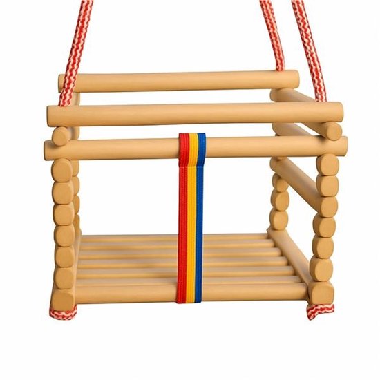 Baby Mix - Babyschommel - Beukenhouten schommel - Kinderschommel - Veiligheidsschakel - Duurzaam speelgoed - Schommelstoel - Schommelbank van Merkloos