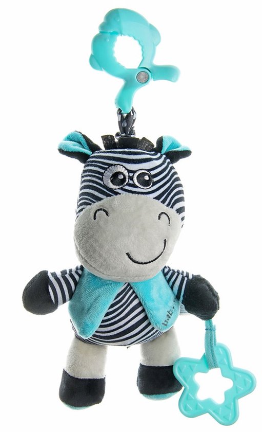 Baby Mix - Knuffeldoek - Pluche knuffeldoek multicolor met geluid en clip - speelgoed - zintuigen - muziek - pluche stof - knuffel van Merkloos
