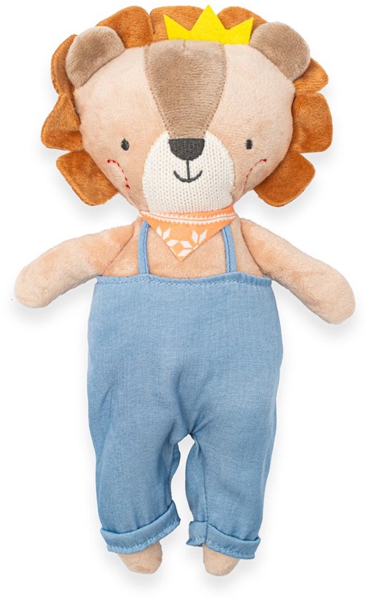 Baby Mix - Knuffeldoek - Pluche leeuw multicolor 30x15x8 cm - speelgoed - knuffel - pluche knuffeldoek - zachte vriend - vriendje van Merkloos