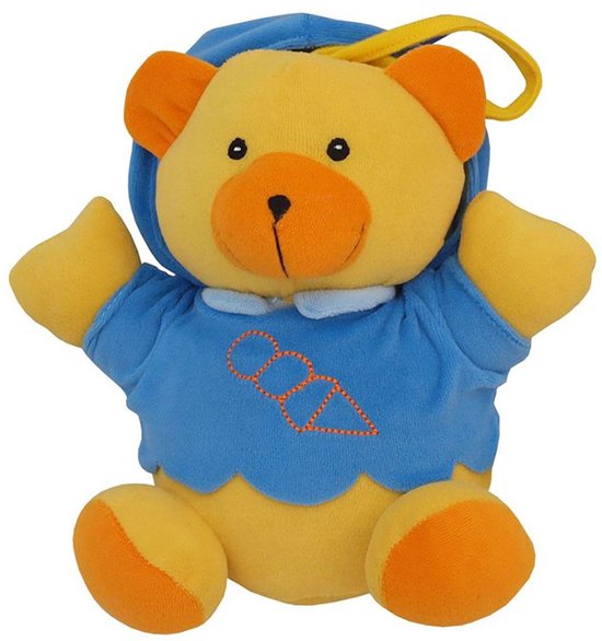 Baby Mix - Knuffeldoek - Teddybeer pluche multicolor met bijtring en melodie - Knuffel - Speelgoed - Pluche - Zintuiglijke ontwikkeling - Speelgoedje - Troostknuffel - Babyknuffel van Merkloos