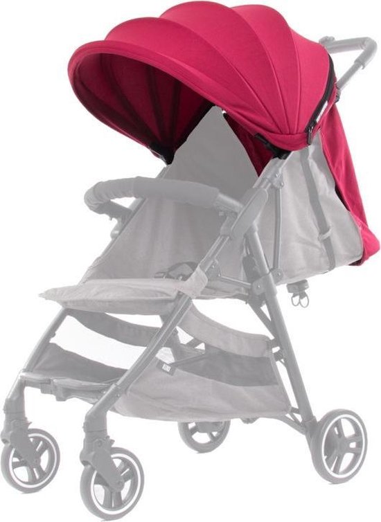 Baby Monsters Kinderwagenkap Kuki Textiel Bordeaux van Baby Monsters