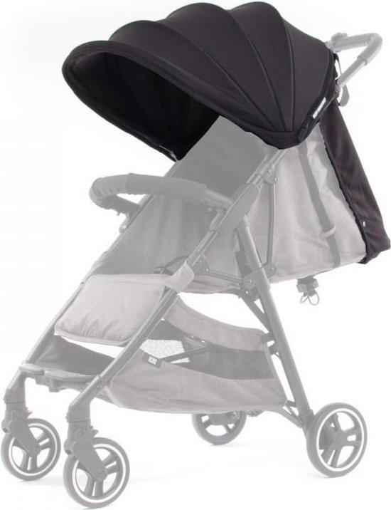 Baby Monsters Kinderwagenkap Kuki Textiel Zwart van Baby Monsters