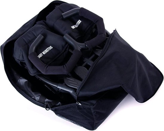 Baby Monsters Transporttas Kuki Twin Backpack Zwart van Baby Monsters