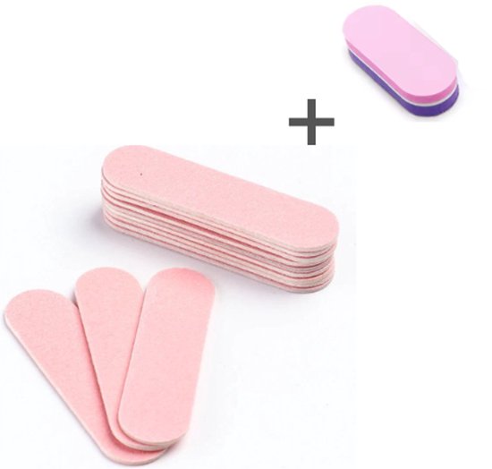 Baby Nagelvijl - 6 Stuks - Roze - Met Sponsvijltje - Zacht Nagelvijltje - Baby Nagelverzorging - Nagelvijl Karton - Baby Nagelschaartje van Merkloos