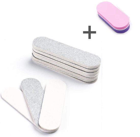 Baby Nagelvijl - 6 Stuks - Wit - Met Sponsvijltje - Zacht Nagelvijltje - Baby Nagelverzorging - Nagelvijl Karton - Baby Nagelschaartje van Merkloos