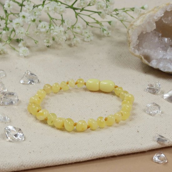 Baby Natura - Barnsteen Armband - Kind - Milk - 16,5 cm