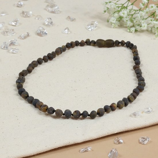 Baby Natura - Barnsteen ketting - Baby/peuter - Honey - 32 cm
