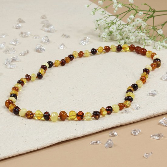 Baby Natura - Barnsteen ketting - Baby/peuter - Multi - 32 cm van Merkloos