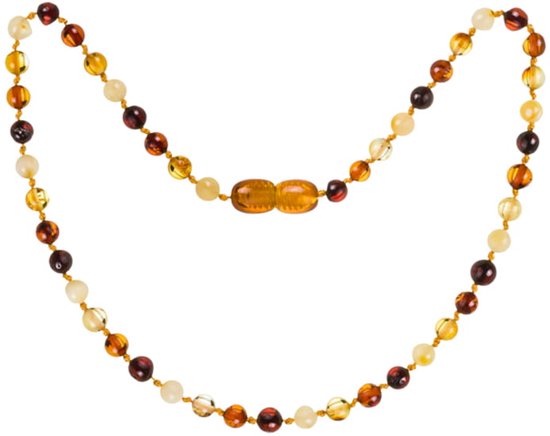 Baby Natura - Barnsteen ketting - Dames - Multi - 45 cm van Merkloos