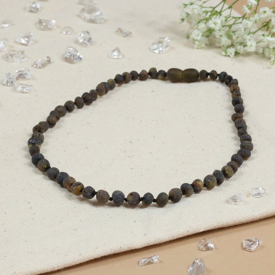 Baby Natura - Barnsteen Ketting - Kind - Green - Unpolished - 36 cm