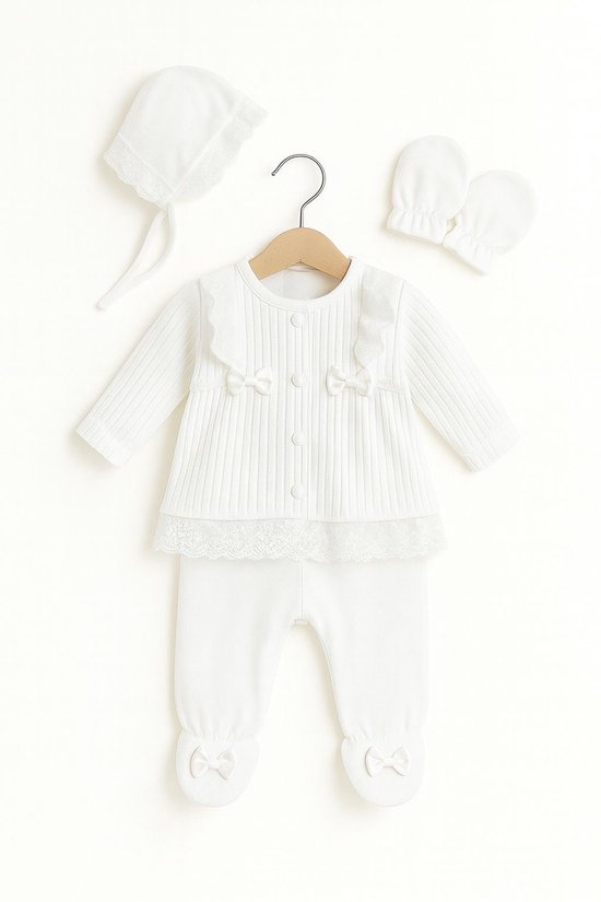 Baby newborn set 5-delig - baby newborn meisje cadeau set - geboortepakje ORGANIC COTTON van Merkloos