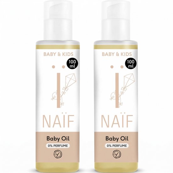 Baby oil 0% Parfum 2x100ml van Merkloos