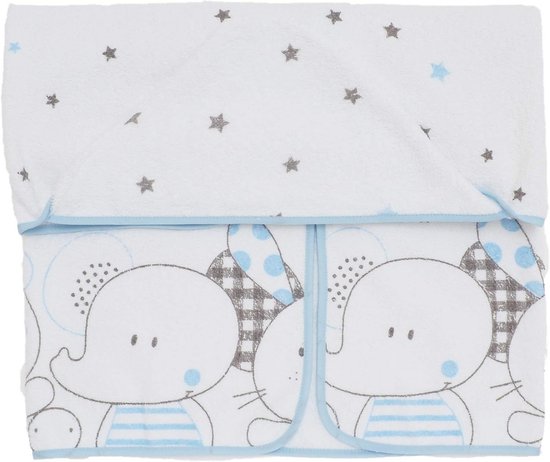 Baby Omslagdoek met Capuchon 100x100 cm Zacht Katoen Absorberend van Merkloos
