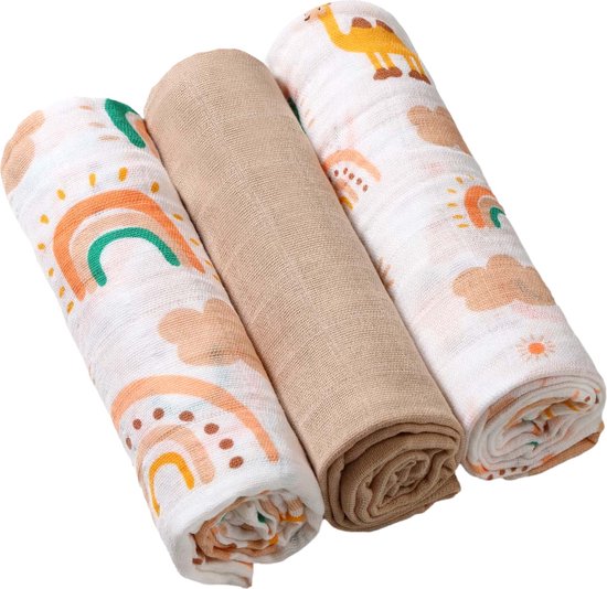Baby Ono 3 Stuks Beige Hydrofiel Luiers 348/08 van Baby Ono