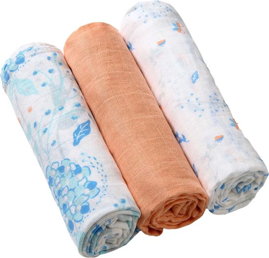 Baby Ono 3 Stuks Zalmroze Hydrofiel Luiers 348/09 van Baby Ono