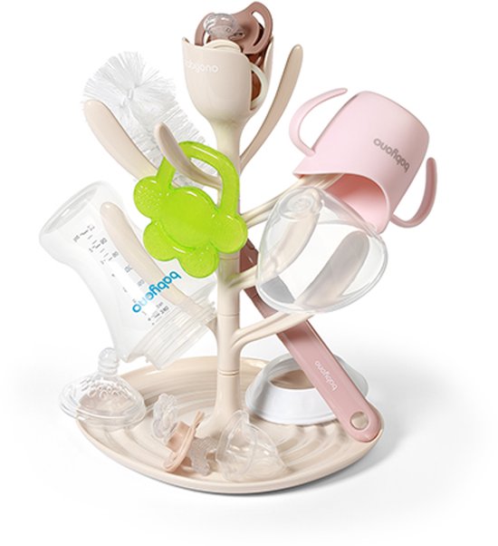 Baby Ono TULIP Flessendroger - Droogrek voor Babyflessen en Spenen - BPA-vrij - Beige