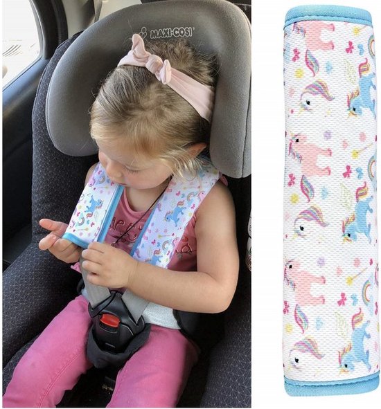 Baby / Peuter Gordelbeschermer - Eenhoorns - 1 beschermer - Gordelhoes - Gordelkussen - Unicorns van Royal Baby Shop