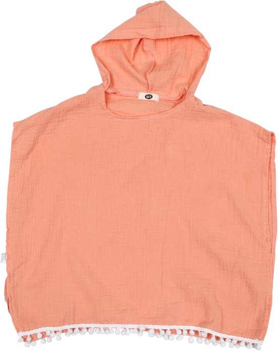 Baby Poncho Handdoek - Kinderbadjas Capuchon - Strand en Zwembad - Zacht Katoen - 50 x 52 cm - Roze