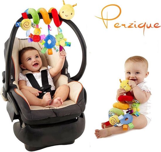 Baby rammelaar - Kinderwagen Speelgoed Spiraal - Buggy Speelgoed - Maxi Cosi Spiraal - Baby Spiraal Rups – Baby Knuffels - Baby Speelgoed - Boxspiraal - Auto Knuffel - Baby Spiraal Speeltje van Merkloos
