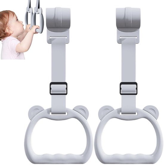 Baby Ringen - Loopband Accessoires - Leren Lopen - Antislip Handgreep - 2 Stuks - Grijs