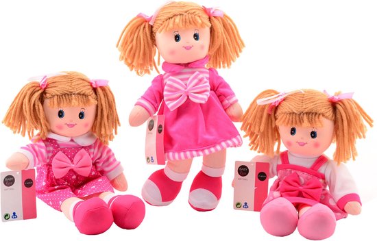 Baby Rose Lappenpop Roze, 40cm van Merkloos