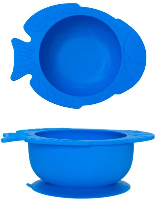 Baby siliconen eetkom in visvorm donkergroen van Mushie