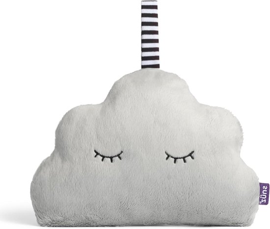 Baby Slaaphulp - Knuffel Wolkje - Rustig Slapen - 4 Geluiden 2 Lichten - Draagbaar Ontwerp - Wit