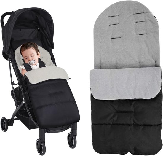 Baby Slaapzak - Voetenzak Kinderwagen - Warm Blijven - Waterdicht Winddicht - 61 x 40 cm - Grijs
