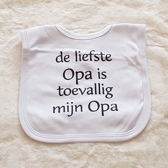 Baby slabbetje cadeau tekst opa zwangerschap bekendmaking aankondiging voor de liefste aanstaande geboorte gaat worden jullie worden zwangerschapsaankondiging eerste vaderdag van Vip2Vip
