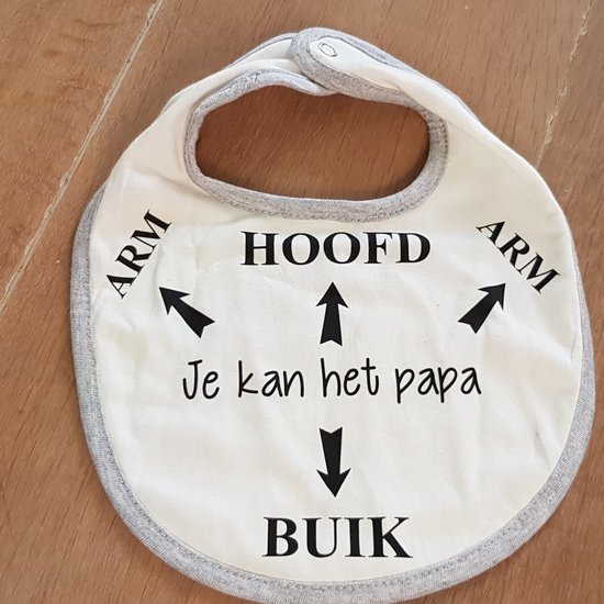 Baby slabbetje cadeau tekst papa je kan het pijlen zwangerschap bekendmaking aankondiging voor de liefste aanstaande geboorte gaat worden jullie worden je wordt zwangerschapsaankondiging van VIP-LASER.