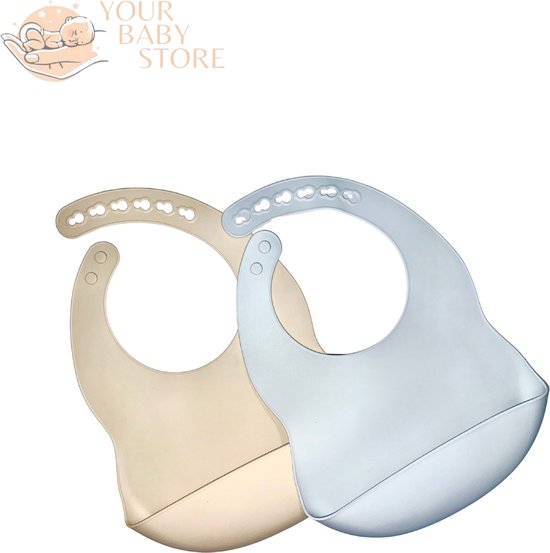 Baby slabset duo - Blauw - siliconen - YOURBABYSTORE van YourBabyStore