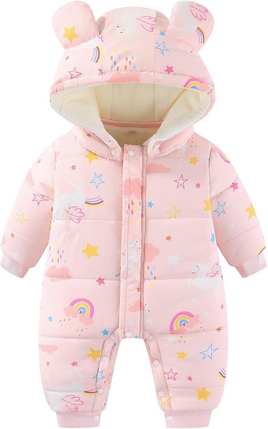 Baby Sneeuwpak met Capuchon - Warme Winter Jumpsuit voor Jongens en Meisjes (3-24 maanden)