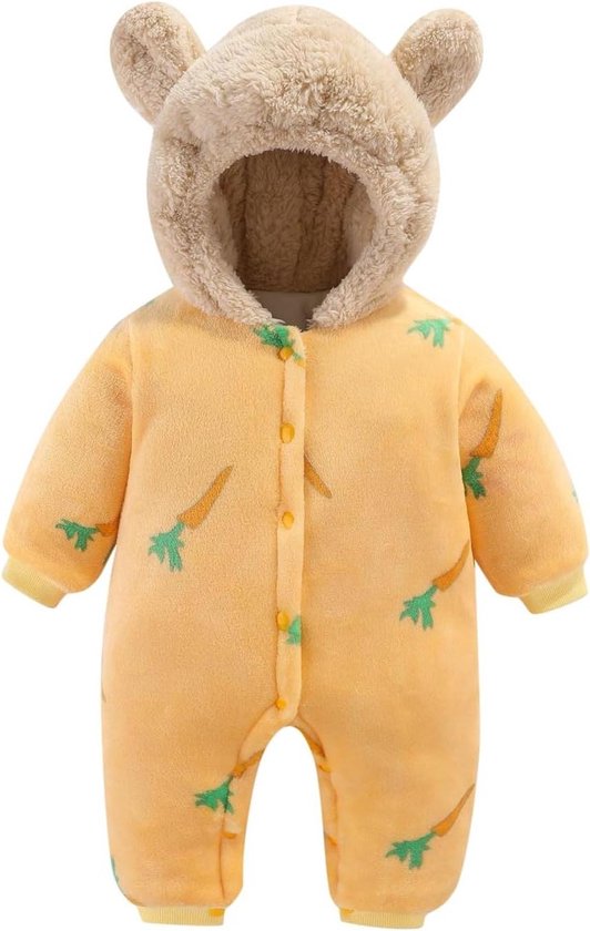 Baby Sneeuwpak - Winter Jumpsuit - Warmte Buiten - Zachte Fleece - Pasgeboren - Koe Print