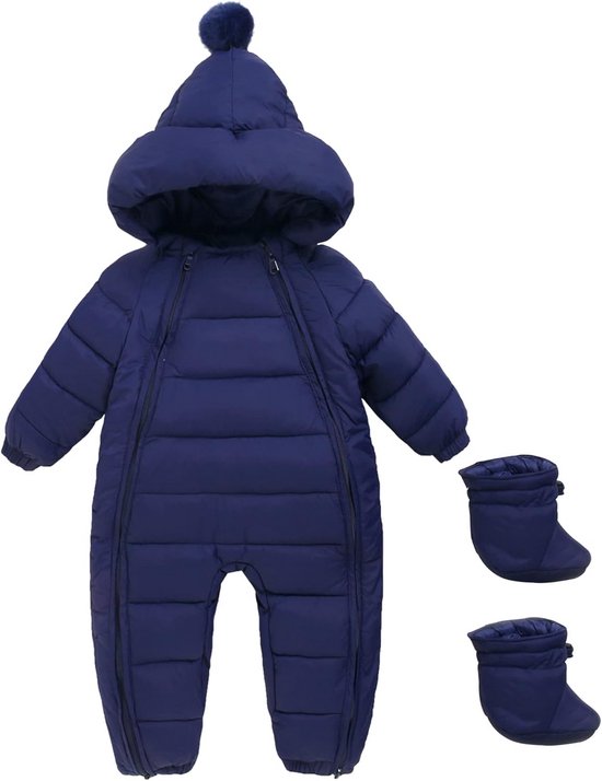 Baby Snowsuit voor Pasgeborenen - Warme Gewatteerde Jassen voor Jongens en Meisjes tot 24 maanden van Merkloos