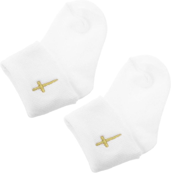 Baby Sokjes - Babyschoentjes - Speciale Gelegenheid - Antislip Zolen - 4.13 x 2.95 Inch - Wit