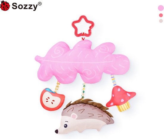 Baby Speelgoed/ Baby Kinderwagen Speelgoed Spiraal / schoencadeautjes sinterklaas/black friday/  Autostoelspeeltje / Boxspiraal / Activiteitenspiraal / Baby Lemon Rammelaar/kerst cadeau/ sinterklaas/ Wagenspanner/ stroller toy- Hedgehog Dudu van Tumama Kids