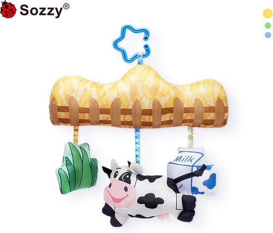 Baby Speelgoed/black friday/  Baby Kinderwagen Speelgoed Spiraal /schoencadeautjes sinterklaas/  Autostoelspeeltje / Boxspiraal / Activiteitenspiraal / Baby Lemon Rammelaar/kerst cadeau/ sinterklaas/ Wagenspanner/ stroller toy- Running cow van Running cow